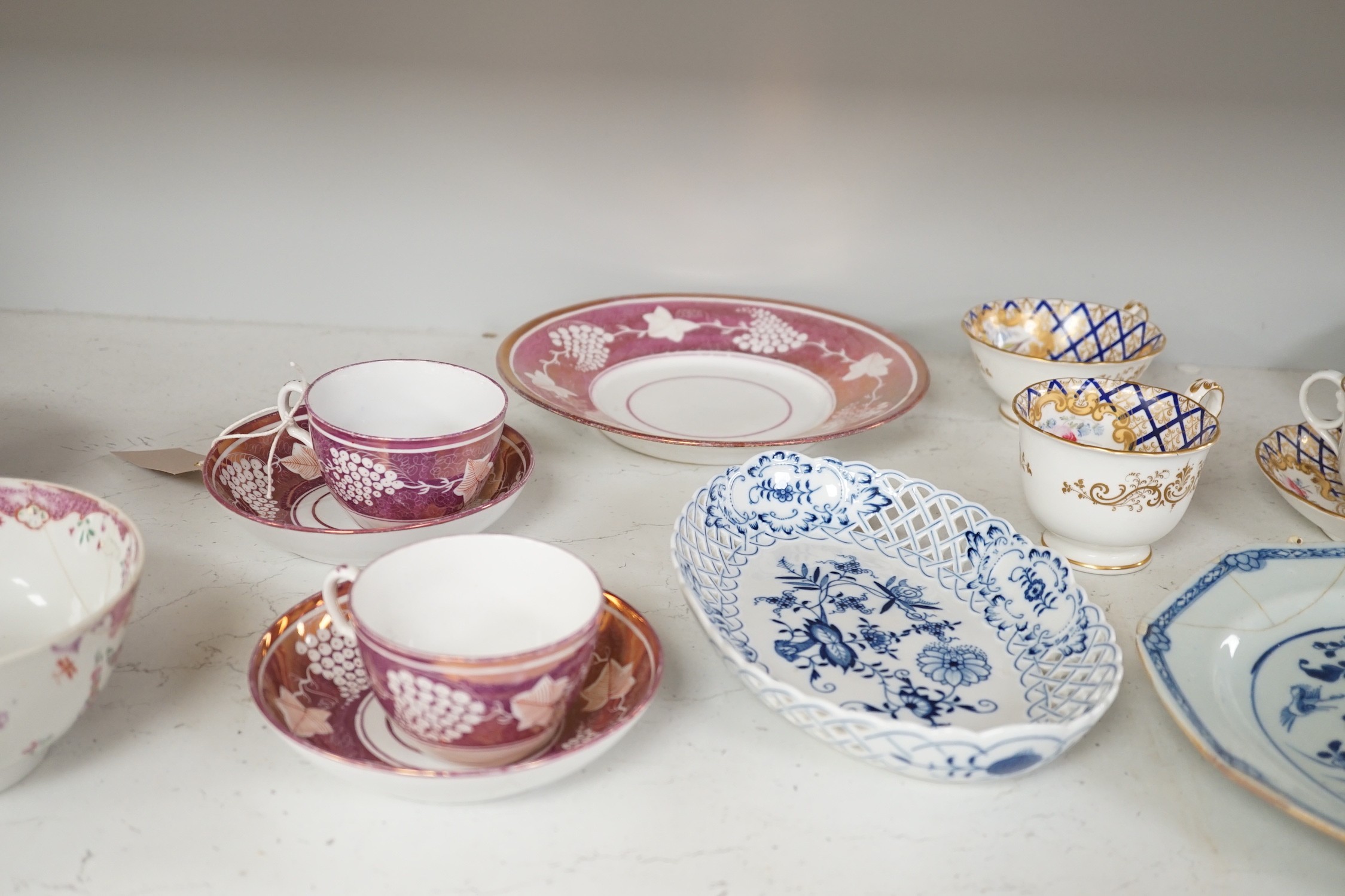 19th century and later ceramics including Chinese export, Meissen, English ceramics etc.